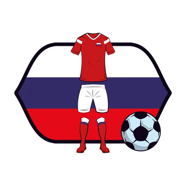 Rusia fútbol uniforme — Vector de stock
