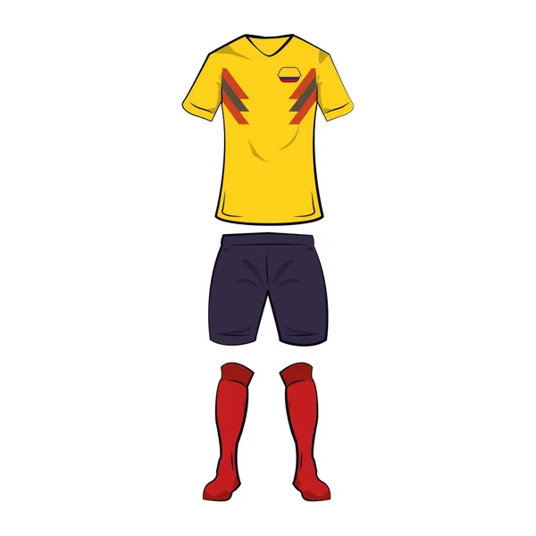 Colombie tshirt de football — Image vectorielle