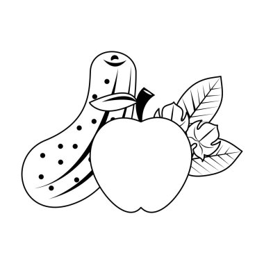 Siyah beyaz sebze sağlıklı gıda