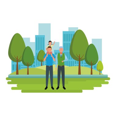 çocuk avatar çizgi film karakteri ile erkekler