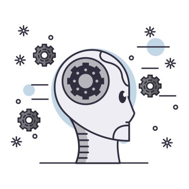 Robot kafası ve dişlileri