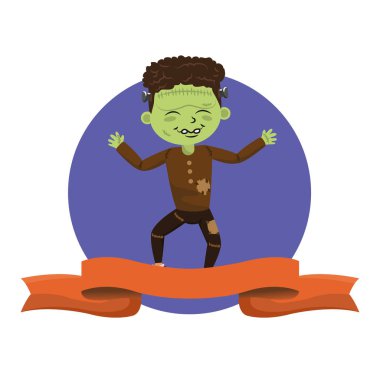 Halloween kostüm ile çocuk