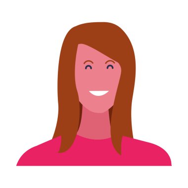 Genç kadın gülümseyen profili