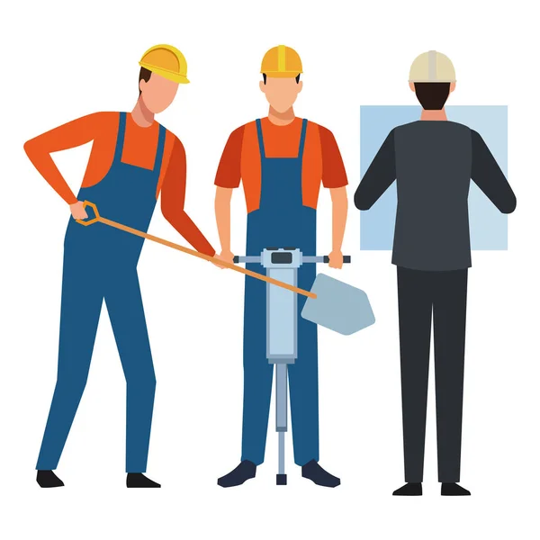 Trabalhadores da construção ferramentas —  Vetores de Stock