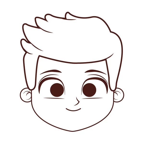 Boy face cartoon — Stock Vector