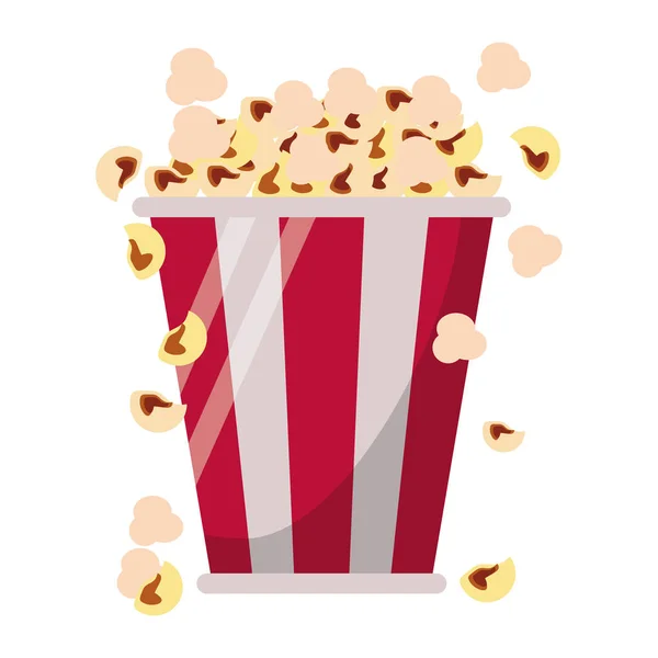Popcorn-Eimer Lebensmittel Karikatur — Stockvektor