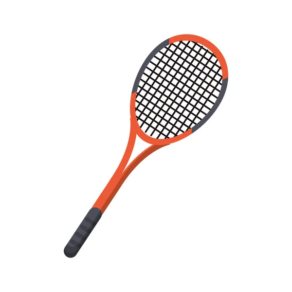 Tennis racket sport tecknad isolerad — Stock vektor