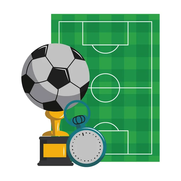 Футбольна спортивна гра мультфільми — стоковий вектор