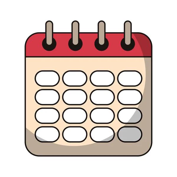 Изолированный календарь планировщика — стоковый вектор