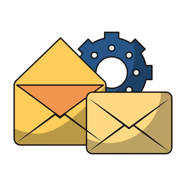 Geschäftskommunikation per E-Mail — Stockvektor