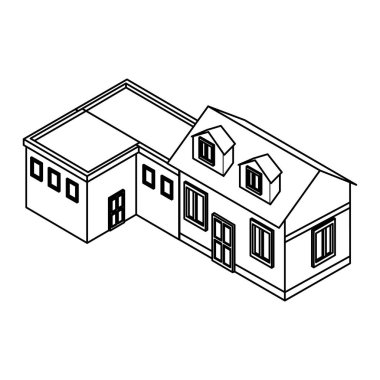 Evler gayrimenkul isometrik