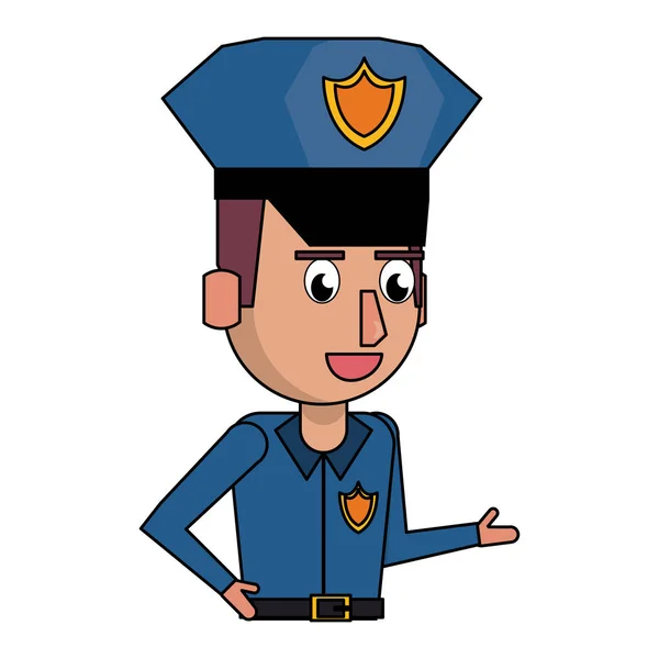 Profil de police dessin animé coloré — Image vectorielle