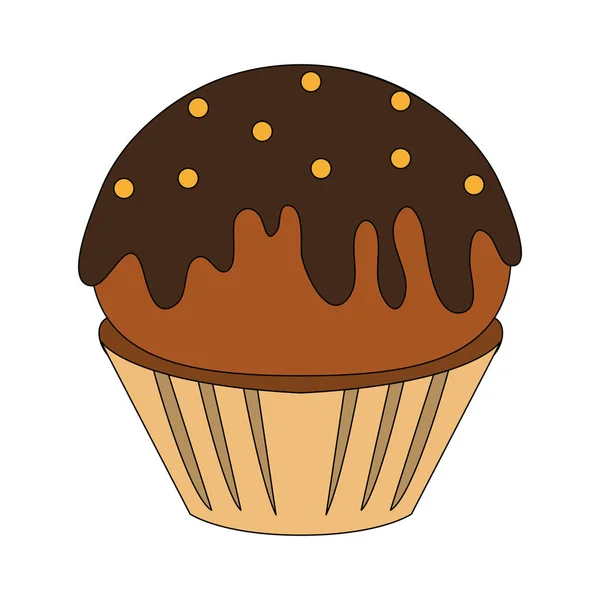Cupcake dessert isolato — Vettoriale Stock