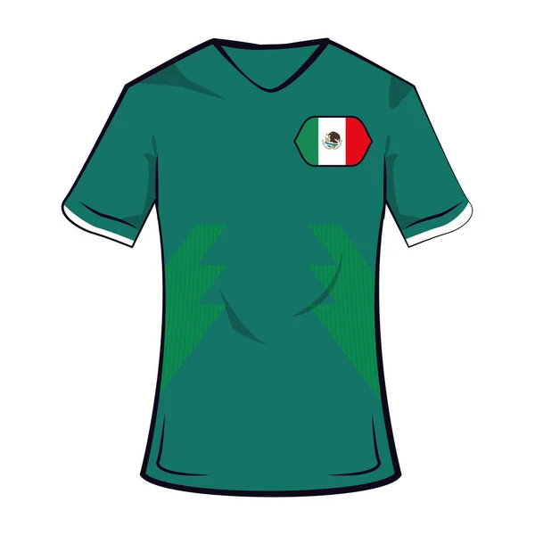 Mexique tshirt de football — Image vectorielle
