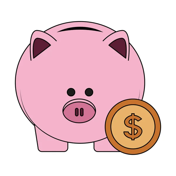 Piggy savings symbol — Stock Vector