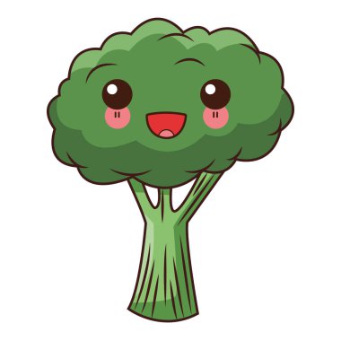 Brokoli kawaii karikatür