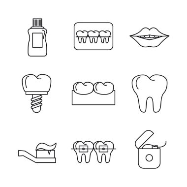 Odontoloji simgeleri seti