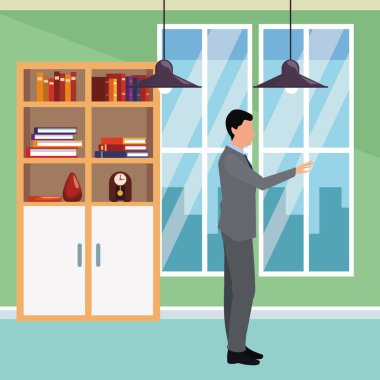 işadamı avatar çizgi film karakteri