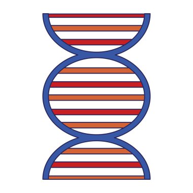 DNA insan genetik sembolü izole mavi çizgiler