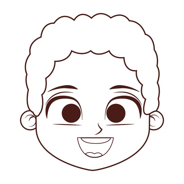 Boy face cartoon — Stock Vector