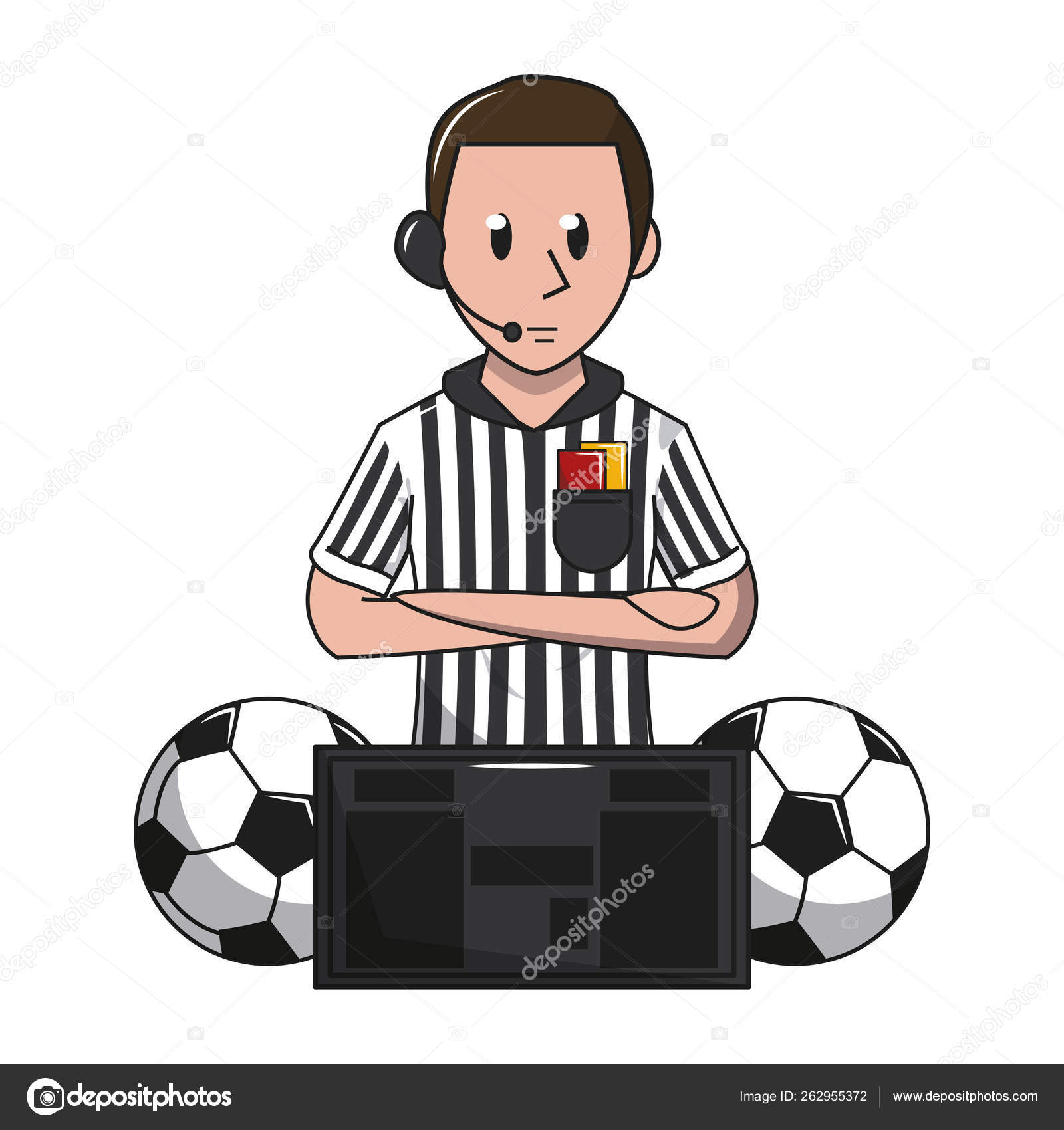 Futebol jogo de desporto desenhos animados imagem vetorial de jemastock©  262955372