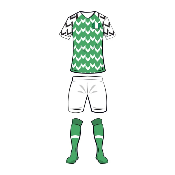 Nigeria Fußball-T-Shirt — Stockvektor