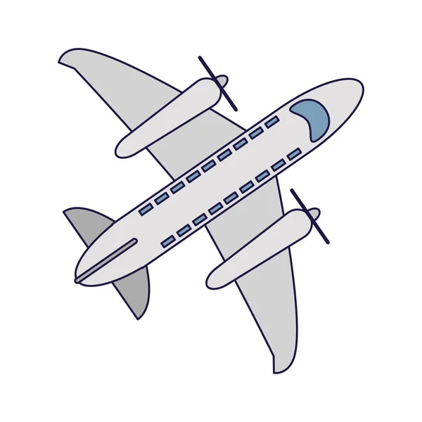 Flyg plan Jet symbol Topview — Stock vektor