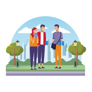 Genç arkadaşlar çizgi film