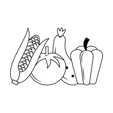 Siyah beyaz taze sebze gıda