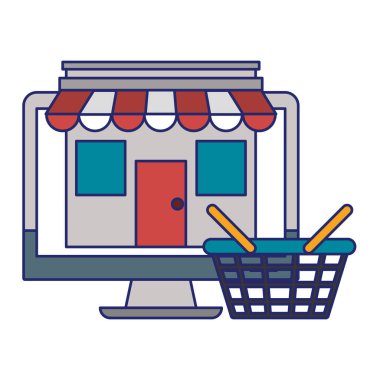 Bilgisayar ekranı internet tarama mavi çizgiler