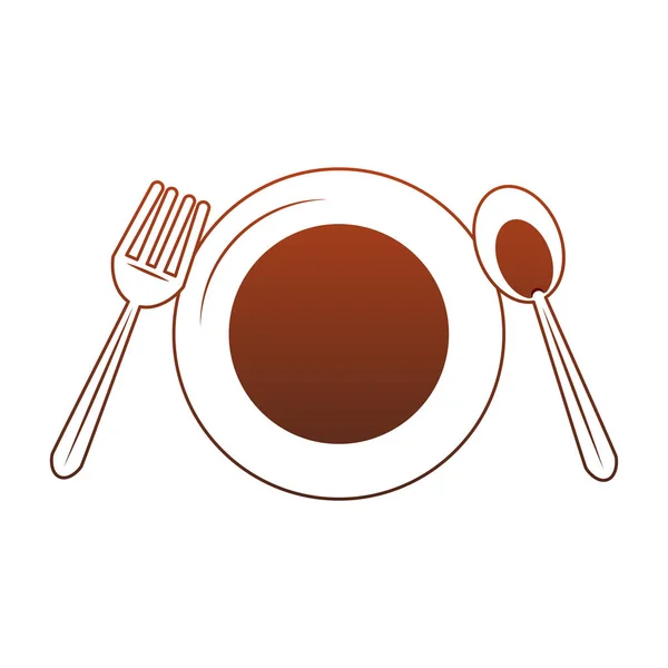 Kuchyňské a příbory pro nádobí červené linie — Stockový vektor