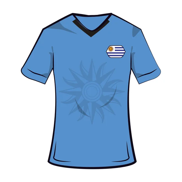 Uruguay maillot de foot — Image vectorielle