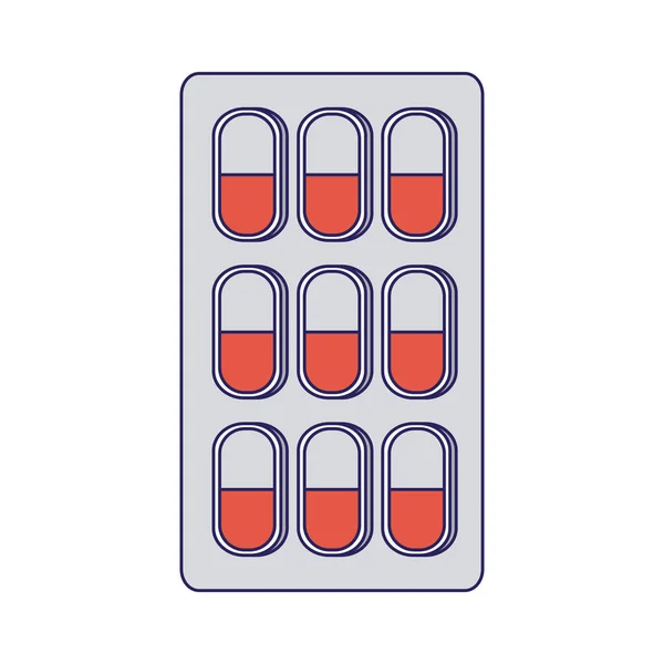 Pastillas medicina tableta — Vector de stock