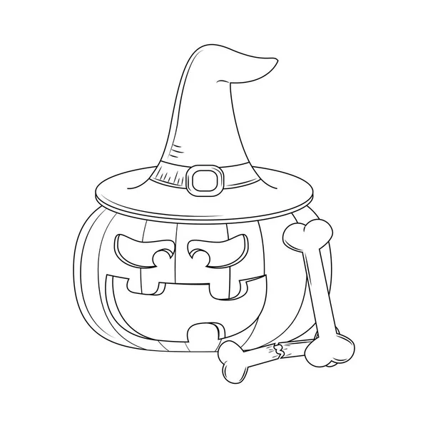 Halloween desenhos animados assustadores —  Vetores de Stock