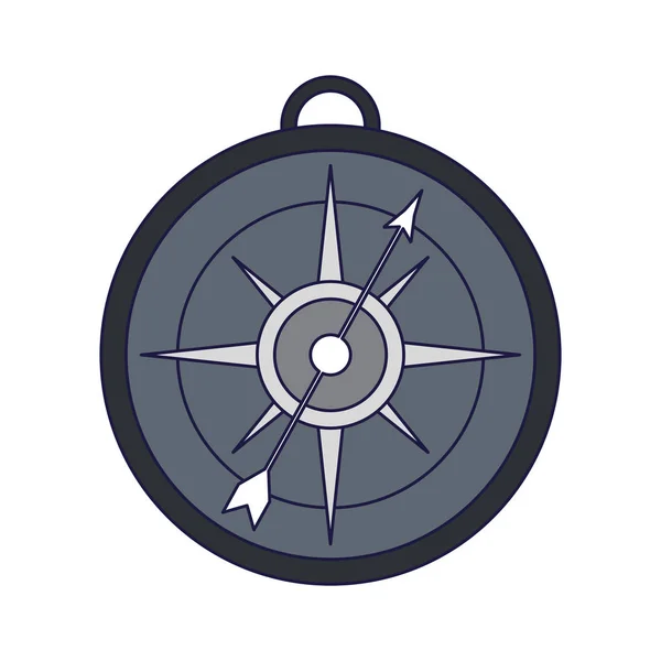 Brújula símbolo de navegación aislado — Vector de stock