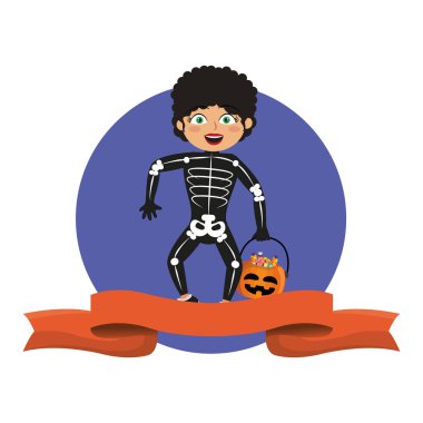 Halloween kostüm ile çocuk