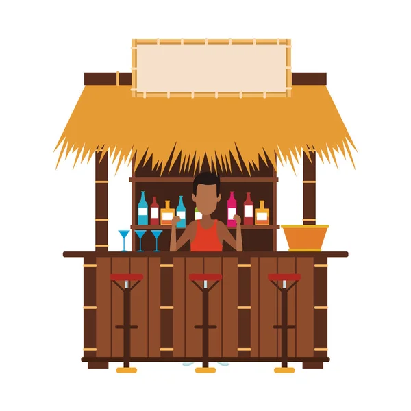 Bar beach kiosk — Wektor stockowy