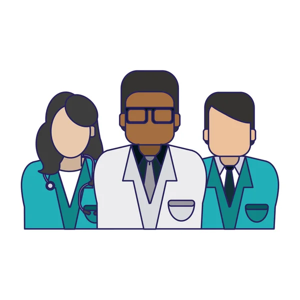 Avatar de trabajo en equipo médico — Vector de stock