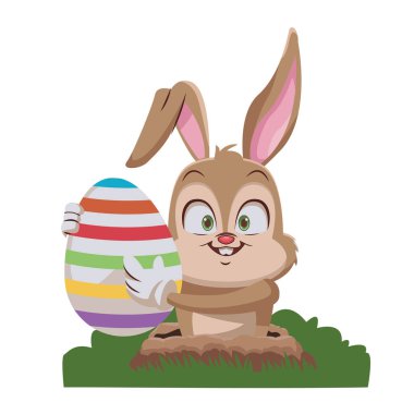 Paskalya yumurtalı tavşan