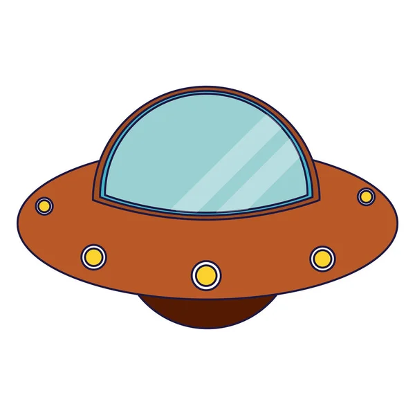 Ufo Alien Raumschiff Cartoon — Stockvektor