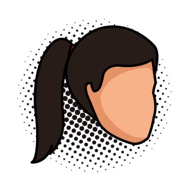 Kadın yüzü olmayan kafa