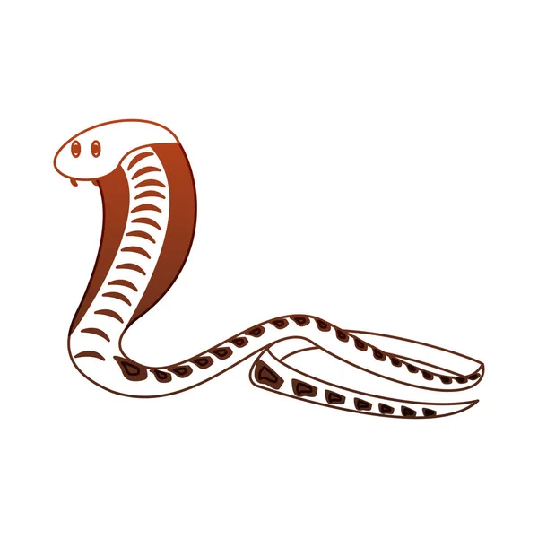 Cobra africana serpiente líneas rojas — Vector de stock