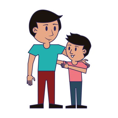 Baba ve çocuk karikatür