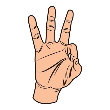 El ok işareti pop art