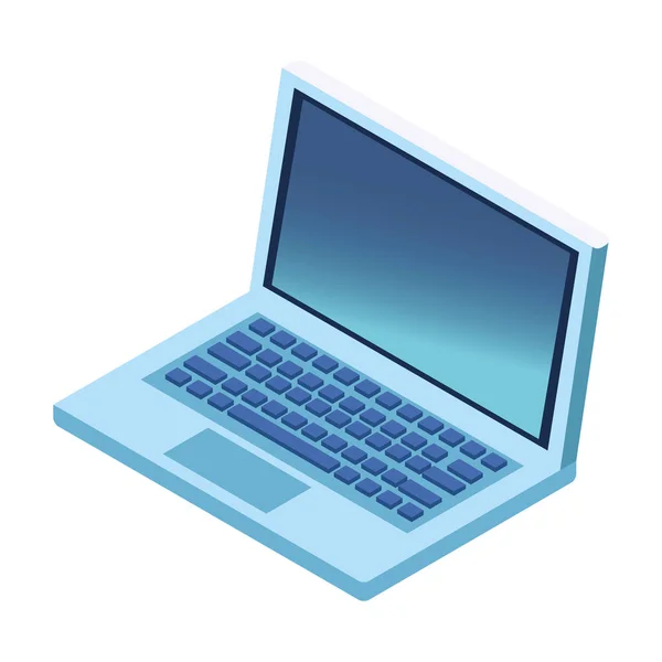Laptopa ikona na białym tle — Wektor stockowy