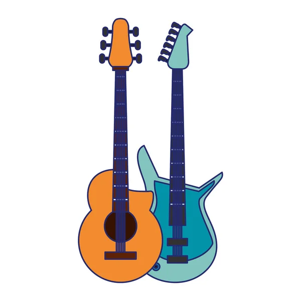 Equipos de música y estudio líneas azules — Vector de stock