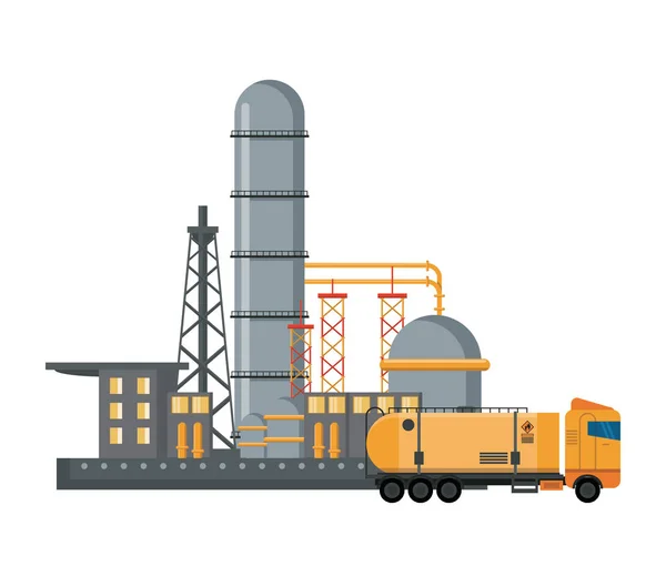 Оборудование нефтеперерабатывающего завода — стоковый вектор