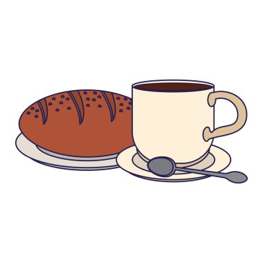 Amerikan kahvaltı gıda mavi çizgiler