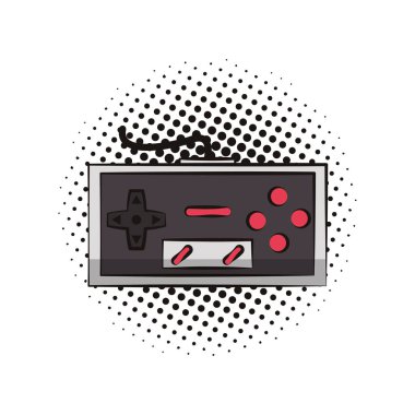 Retro konsol gamepad pop art
