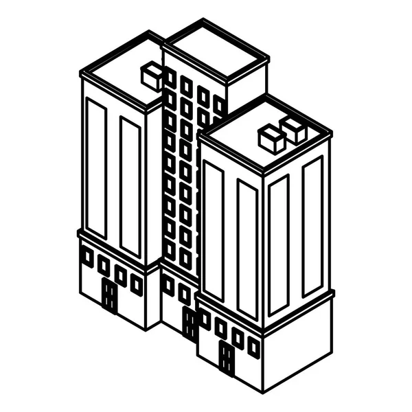 Bedrijfsgebouw isometrisch — Stockvector